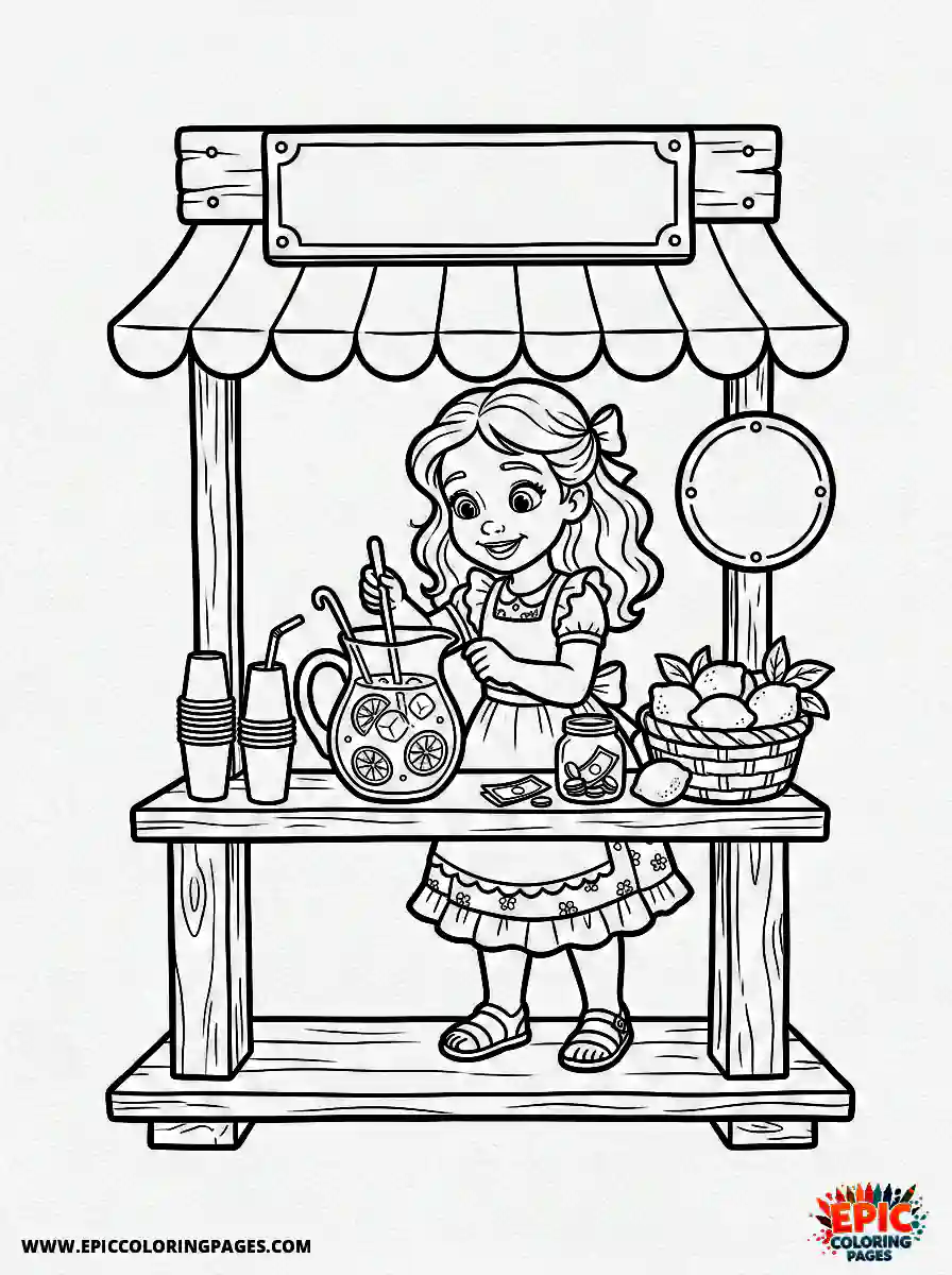 2D Disney Style Girl 2d disney style girl running lemonade stand
