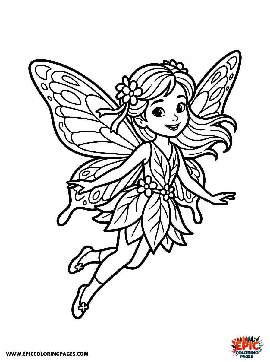3D Disney Style Girl 3D Disney style girl fairy flying in enchanted forest with wings