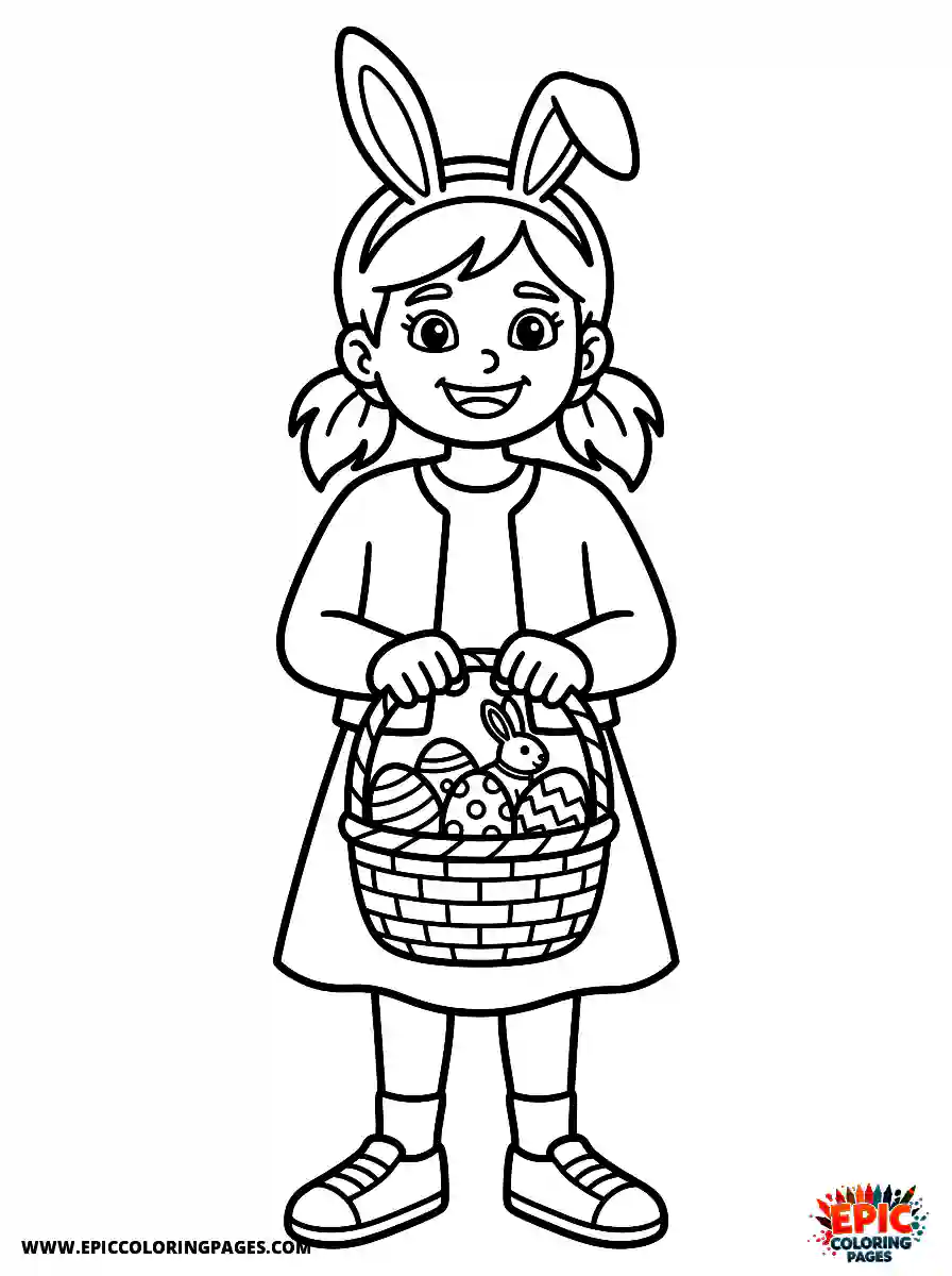 Simple Girl cute simple girl celebrating easter sunday