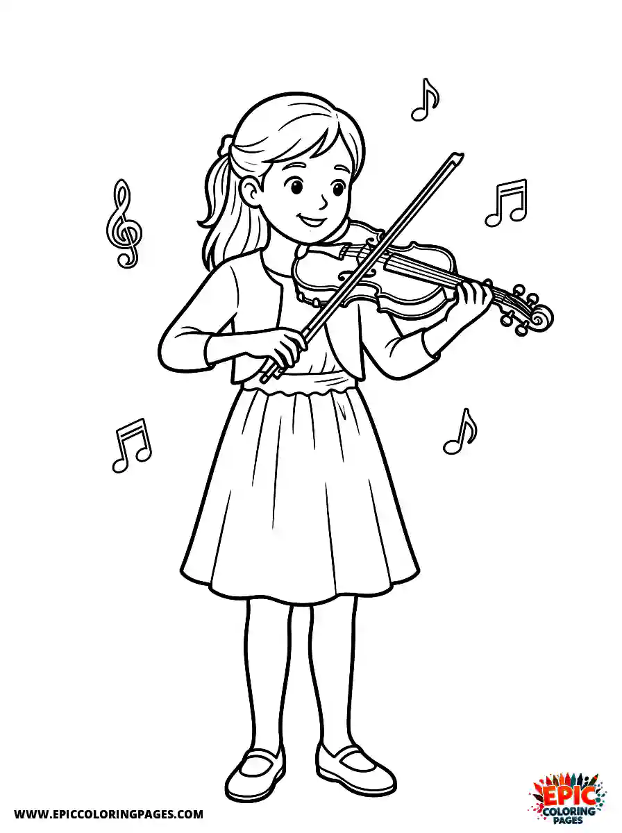 Detailed Girl detailed girl playing violin during a concert