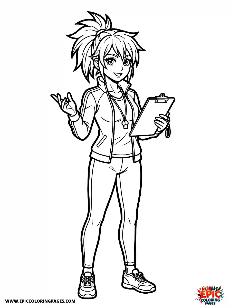 Manga Girl manga girl as personal trainer at gym
