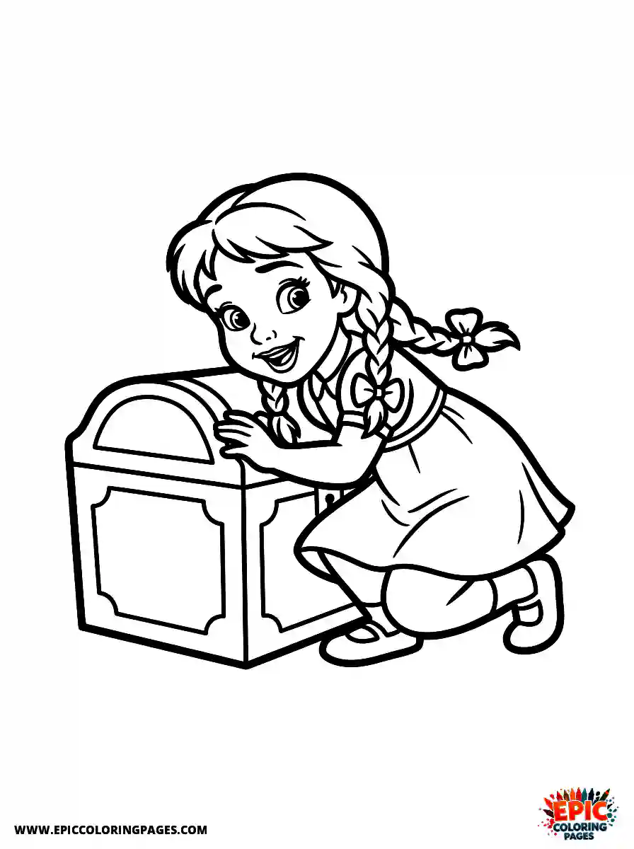 2D Disney Style Girl simple 2d disney style girl playing hide and seek