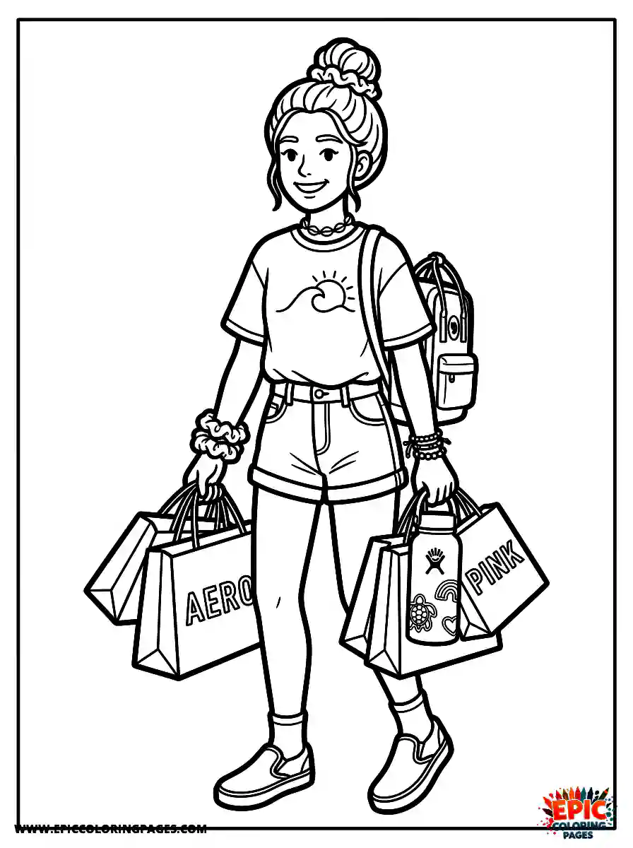 VSCO Girl vsco girl shopping at the mall