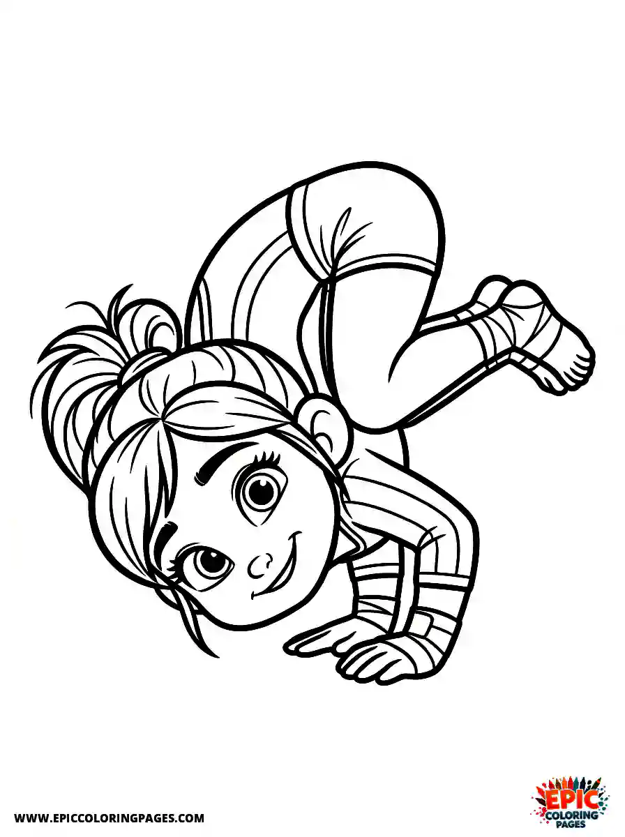Gymnast Girl Adorable gymnast girl 3d disney style doing a forward roll