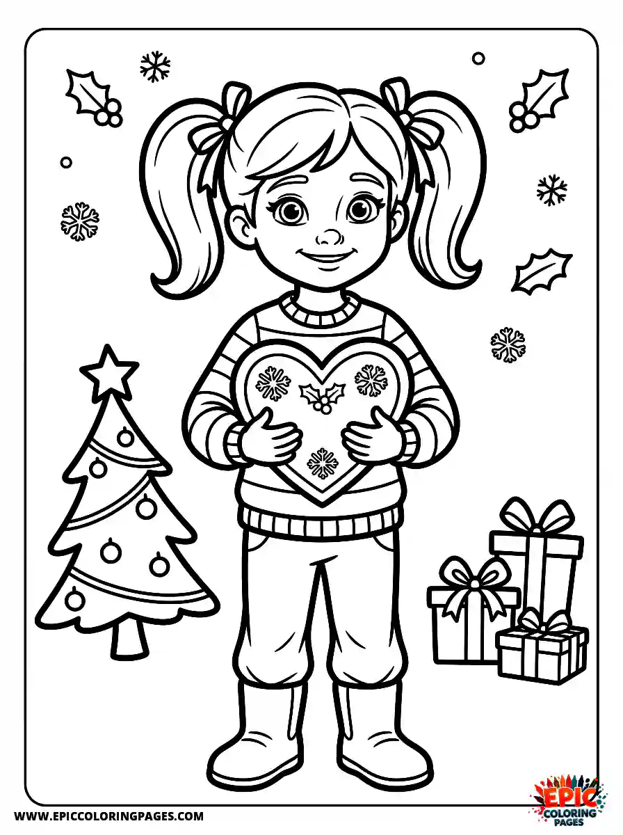 American Girl American girl disney style holding heart