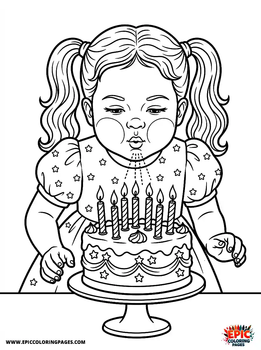 American Girl American girl realistic blowing out candles