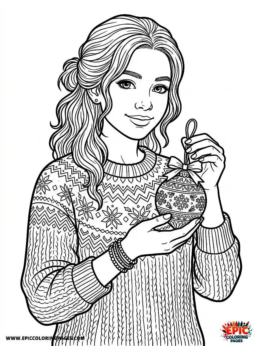 American Girl American girl realistic holding ornament