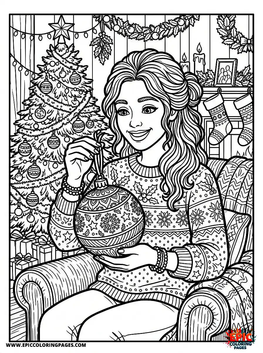 American Girl American girl style holding ornament