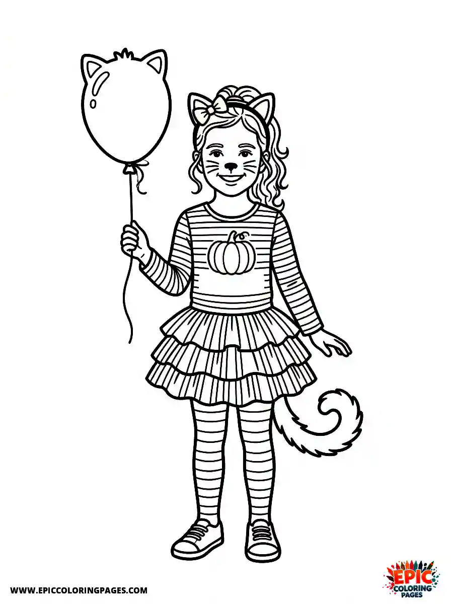 Birthday Girl Birthday girl realistic girl wearing cat ears and whiskers striped tights and tail