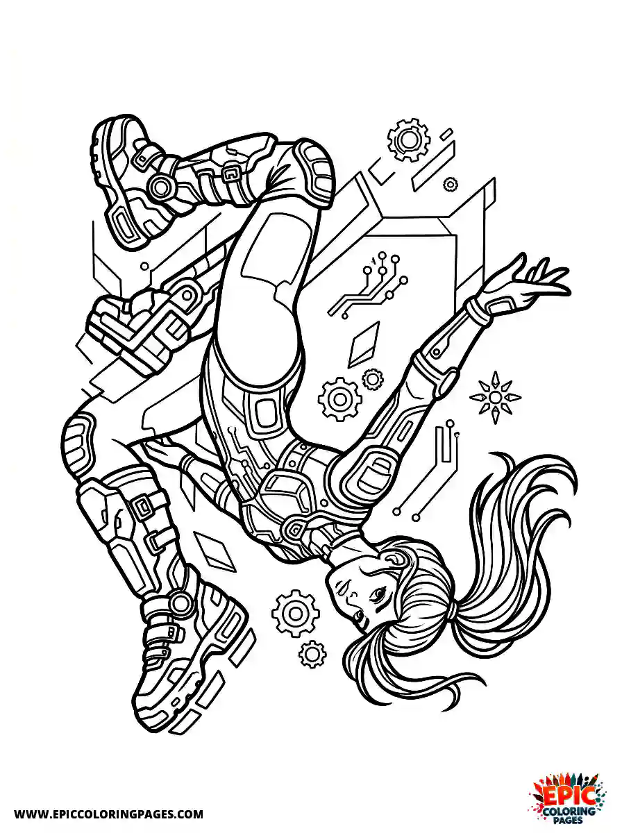 Gymnast Girl Cute gymnast girl style floating with zero gravity boots
