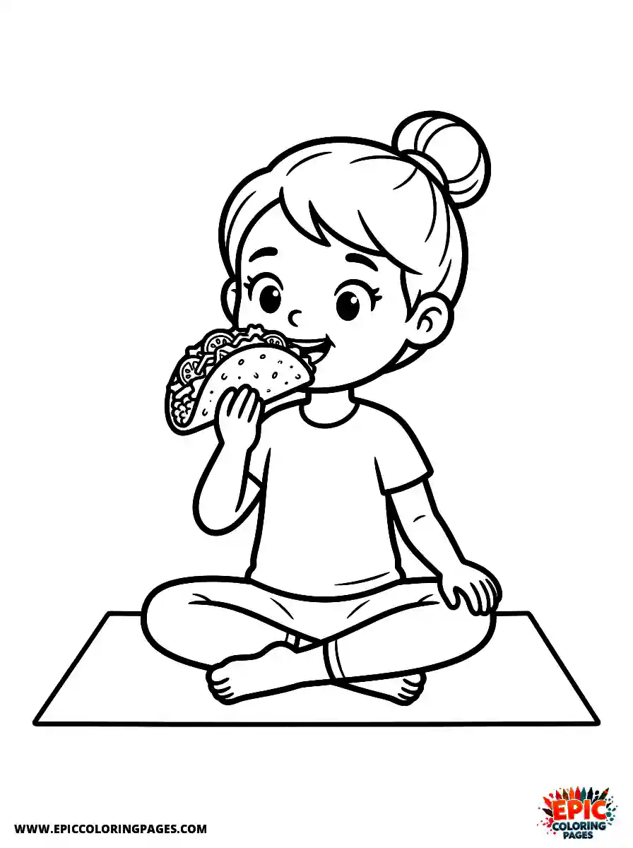 Yoga Girl Cute yoga girl style eating a taco