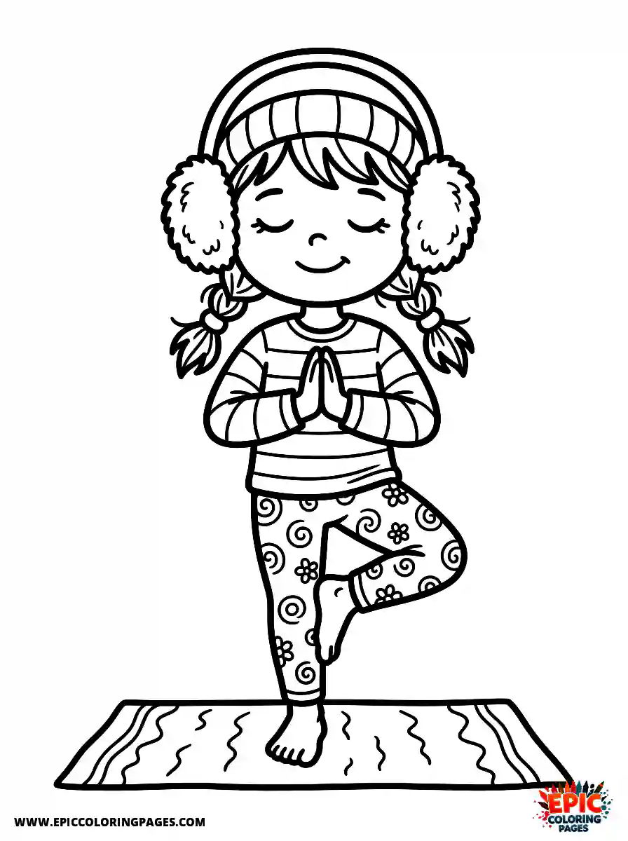 Yoga Girl Cute yoga girl style wearing earmuffs