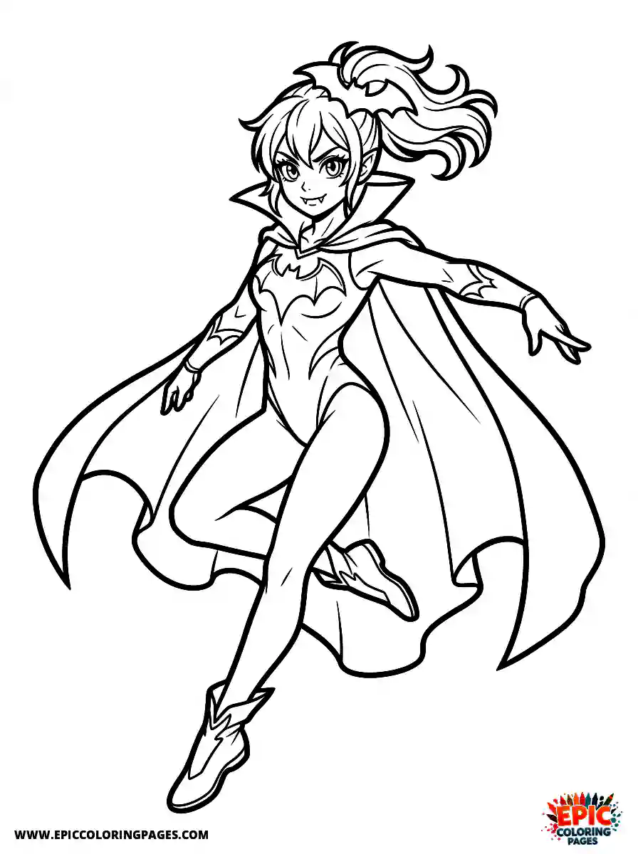 Gymnast Girl Gymnast girl manga style dressed as a vampire with a cape