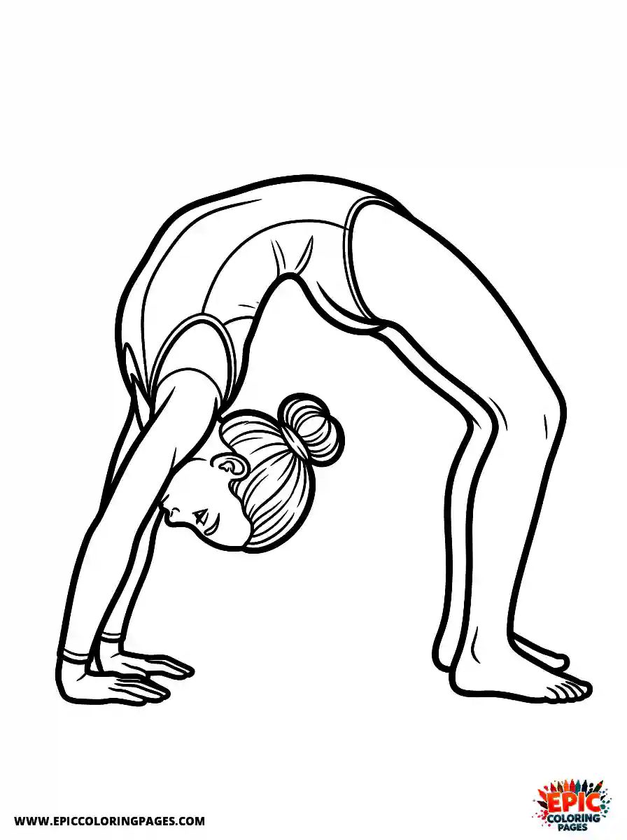 Gymnast Girl Gymnast girl style doing a backbend bridge