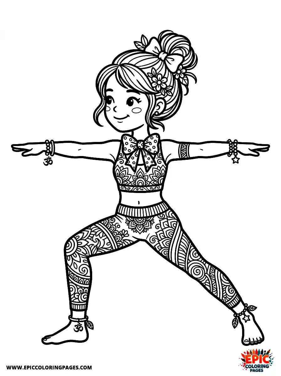 Yoga Girl Simple yoga girl adorable style wearing a bow tie
