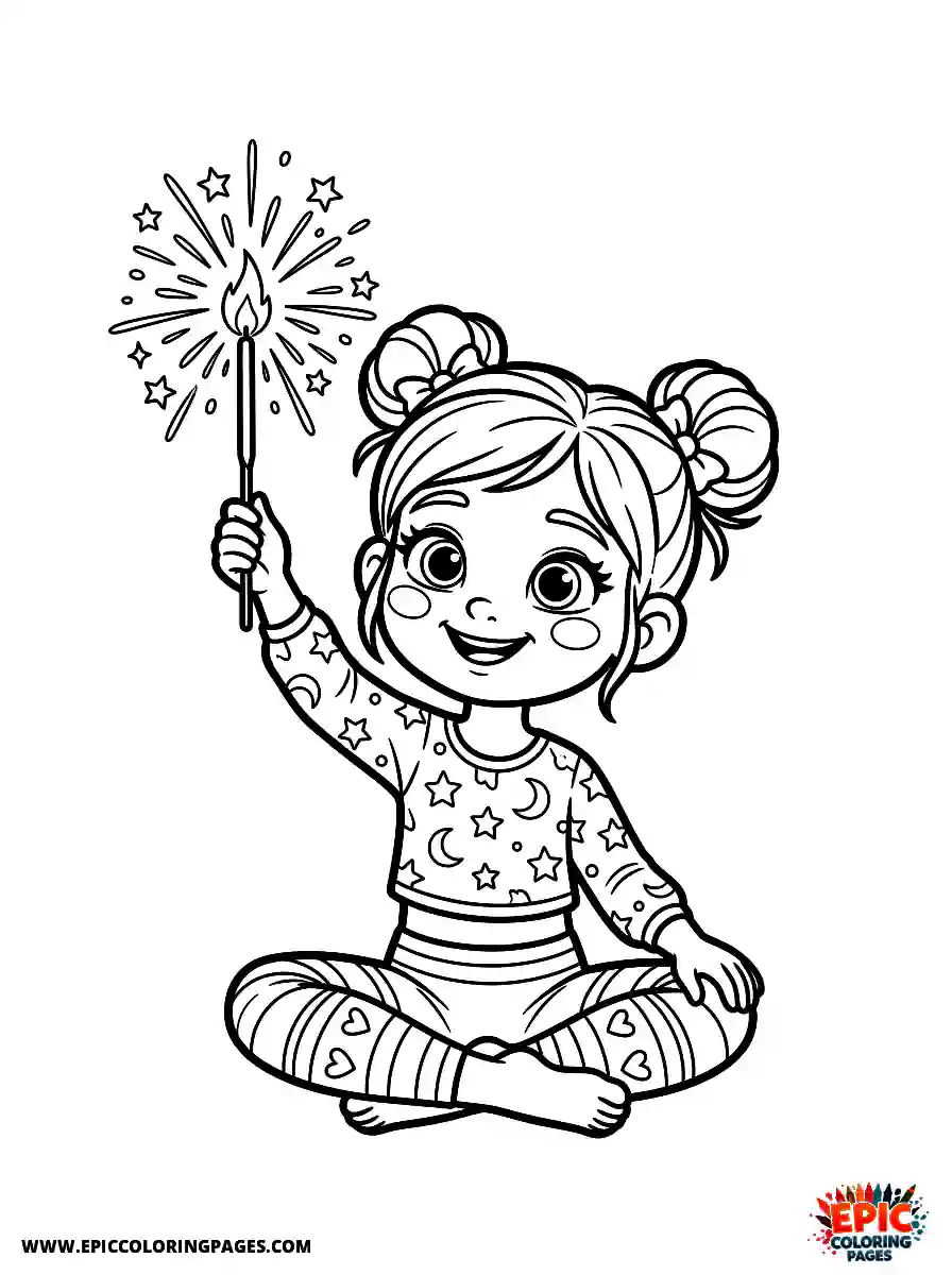 Yoga Girl Yoga girl 3d disney style holding a sparkler