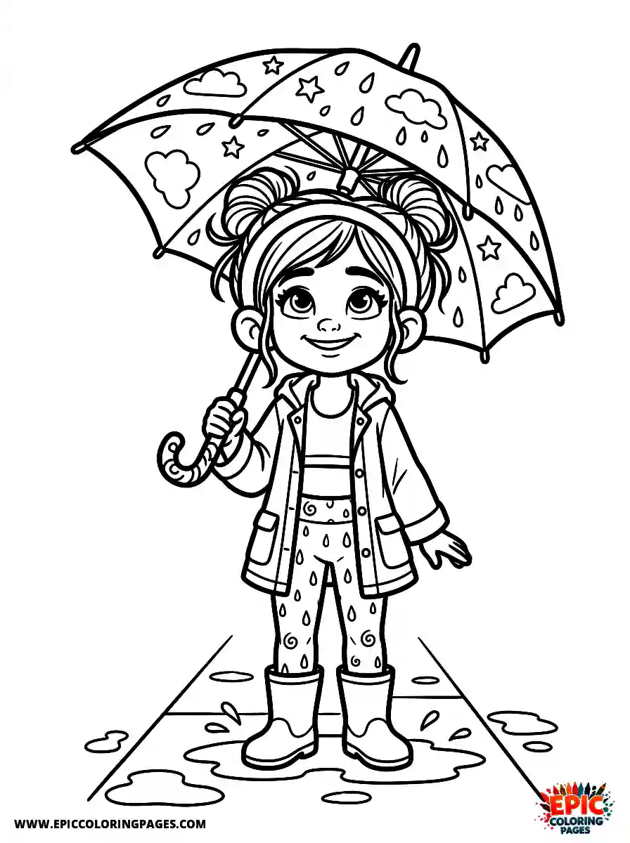 Yoga Girl Yoga girl 3d disney style holding an umbrella