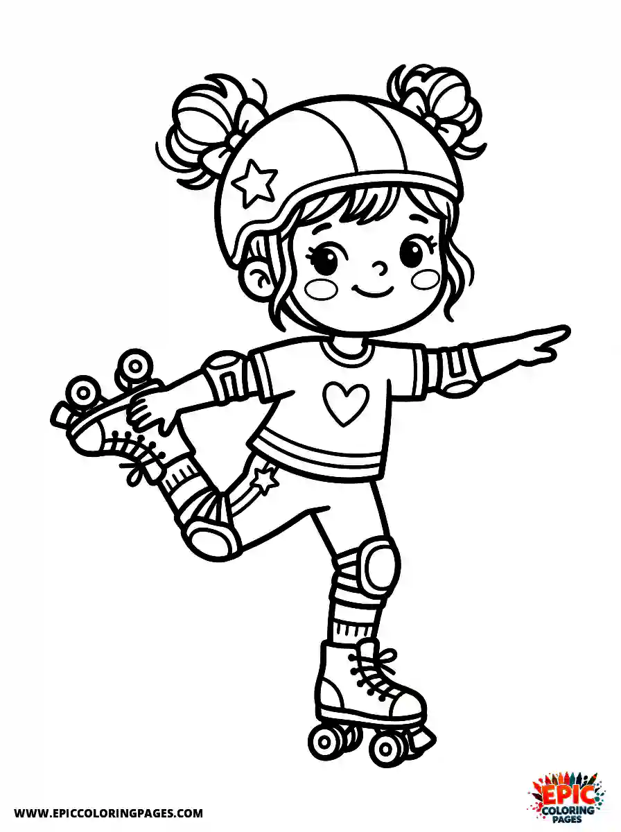 Yoga Girl Yoga girl cute style wearing roller skates