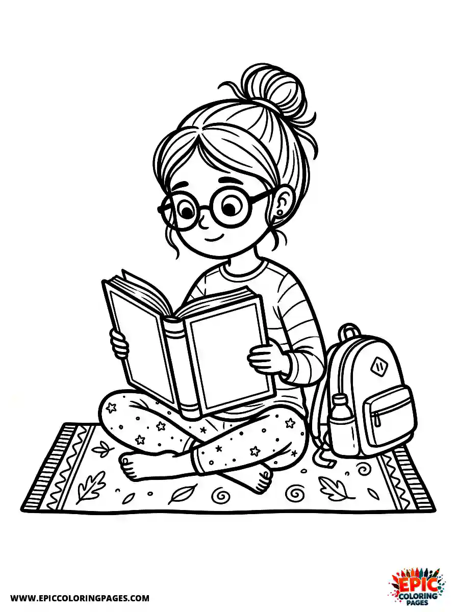 Yoga Girl Yoga girl realistic reading a classic novel with reading glasses