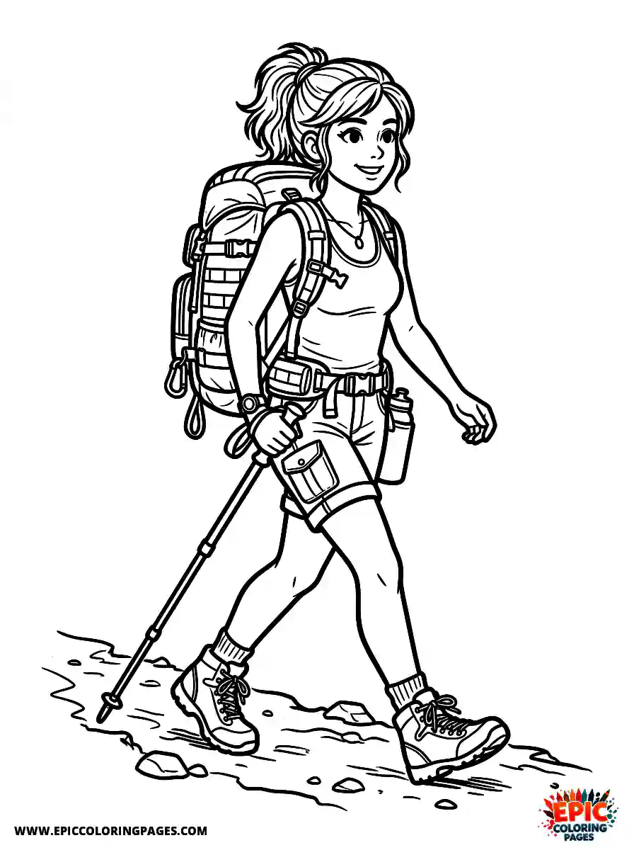 Yoga Girl Yoga girl realistic wearing a tactical backpack