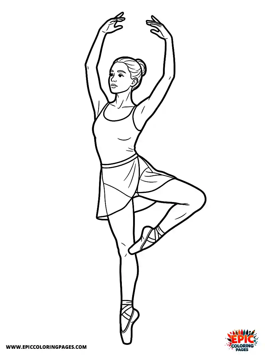 Yoga Girl Yoga girl realistic wearing professional ballet pointe shoes