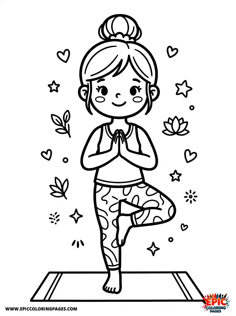 Yoga Girl Yoga girl style doing a yoga tree pose