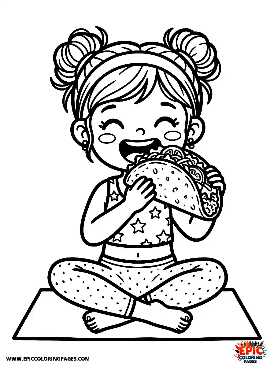 Yoga Girl Yoga girl style eating a taco