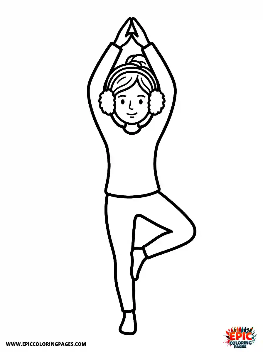 Yoga Girl Yoga girl style wearing earmuffs