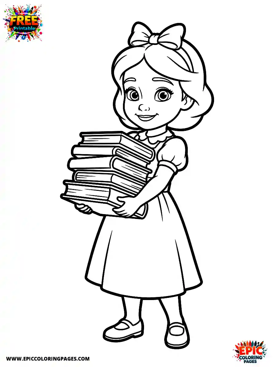Detailed Girl princess girl coloring page